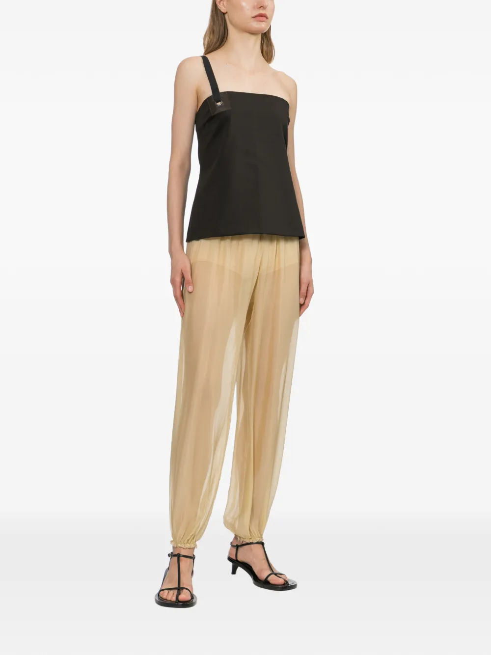 Paloma Wool Lali asymmetrische top Bruin