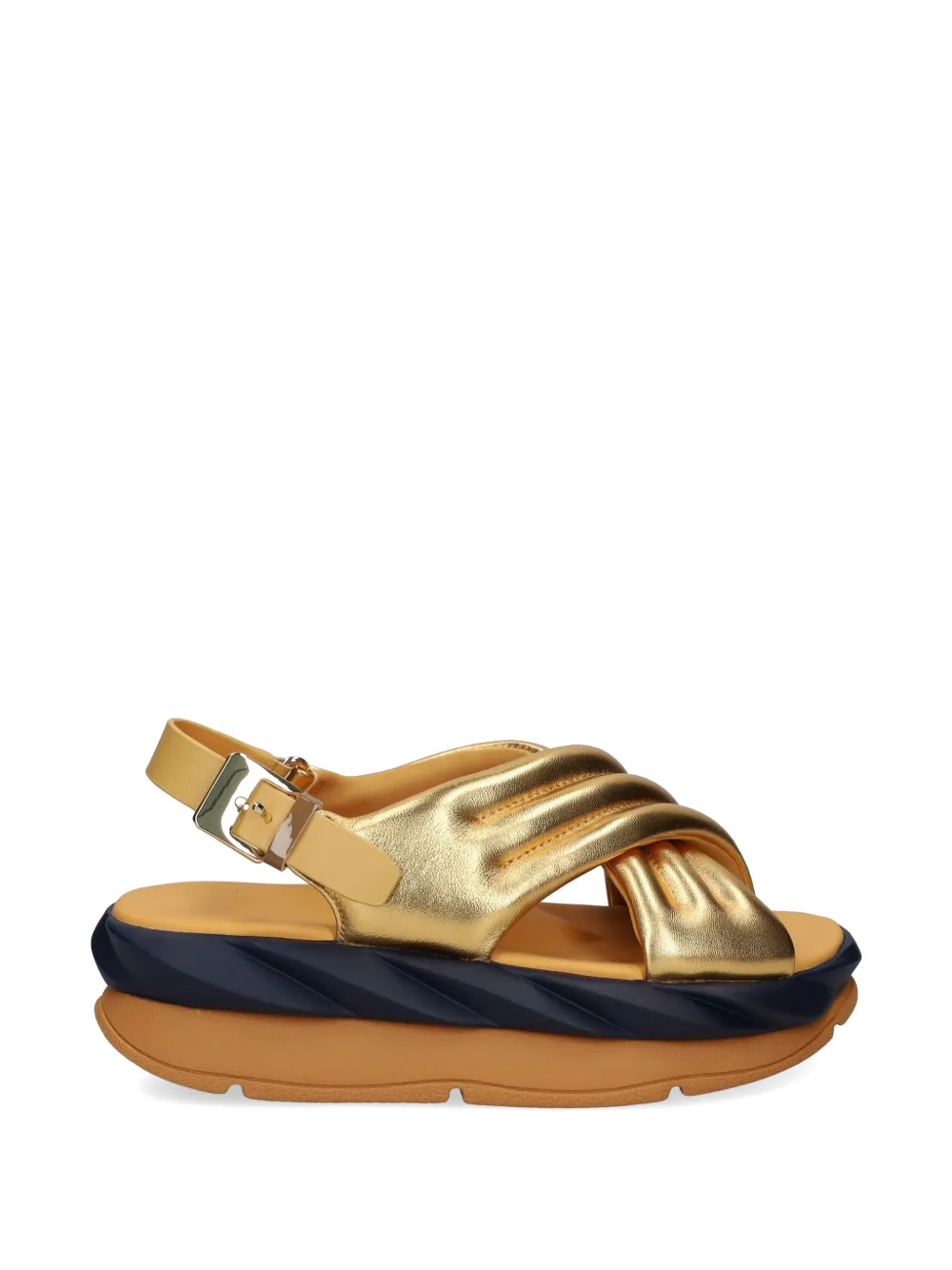 4ccccees Mellow Mana Criss-cross Sandals In Gold