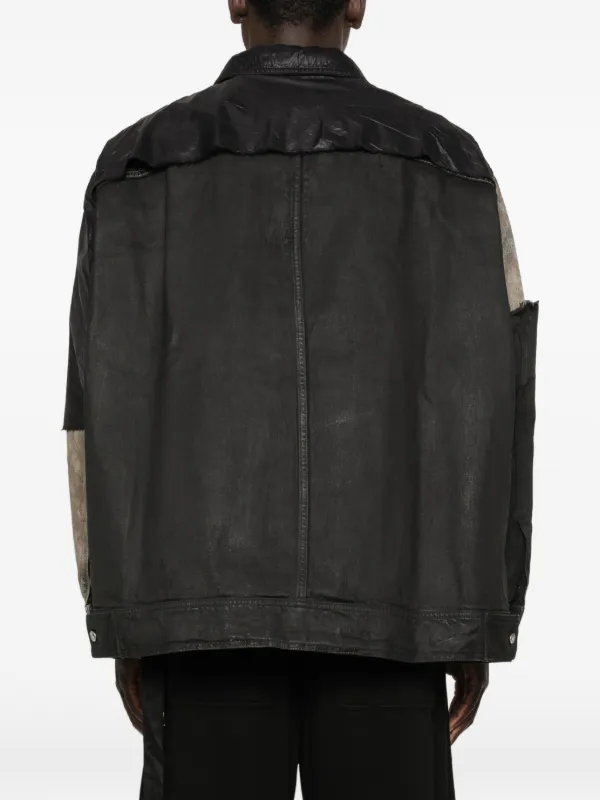 rick owens Drkshdw 09aw レザースリーブジャケット Rick Owens DRKSHDW ロングスリーブ ジャケット | ブラック | FARFETCH JP