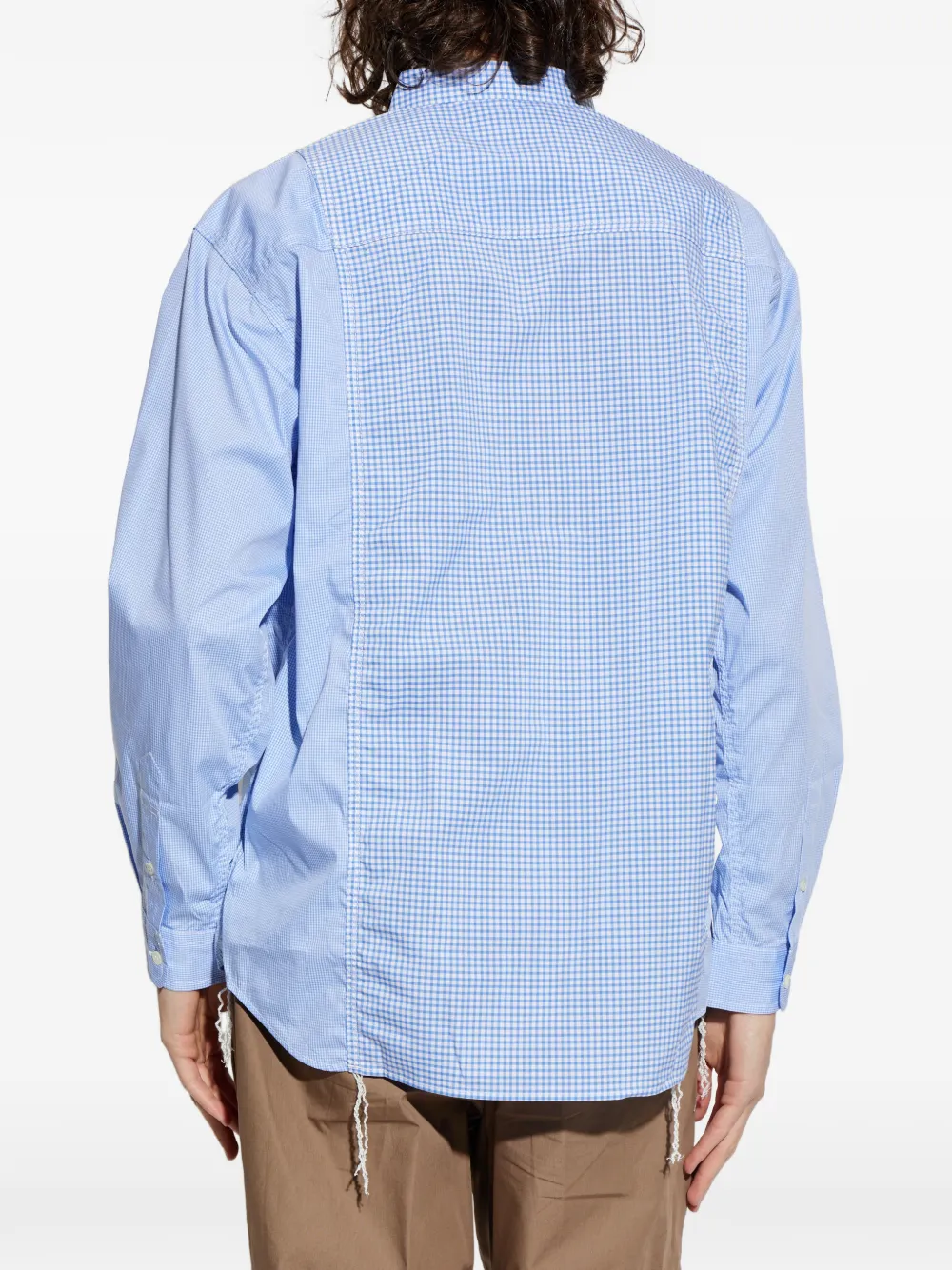 Comme des Garçons Homme Plus Overhemd met geruite vlakken Blauw