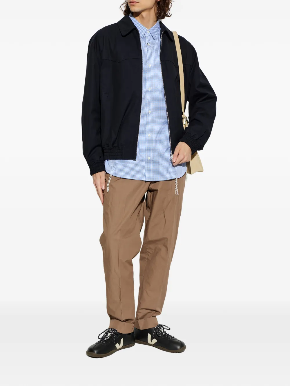 Comme des Garçons Homme Plus Overhemd met geruite vlakken Blauw