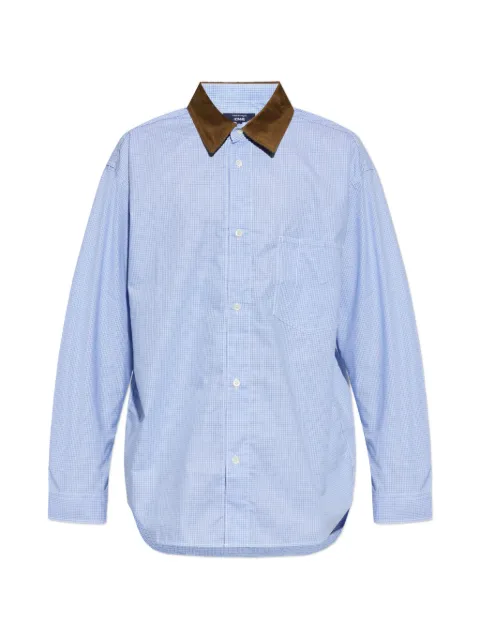 Comme des Garçons Homme 코듀로이 칼라 체크 셔츠