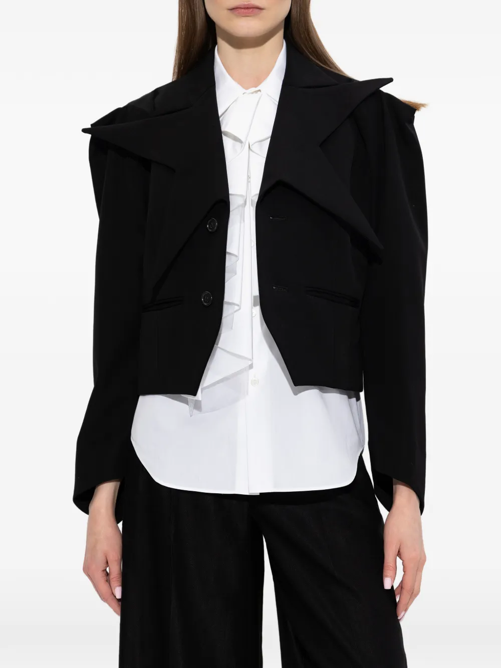 Noir Kei Ninomiya star-panel Cropped Jacket | Black | FARFETCH