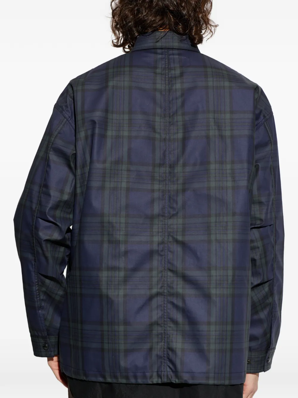 Comme des Garçons Homme Jack met tartan-ruit en rits Blauw