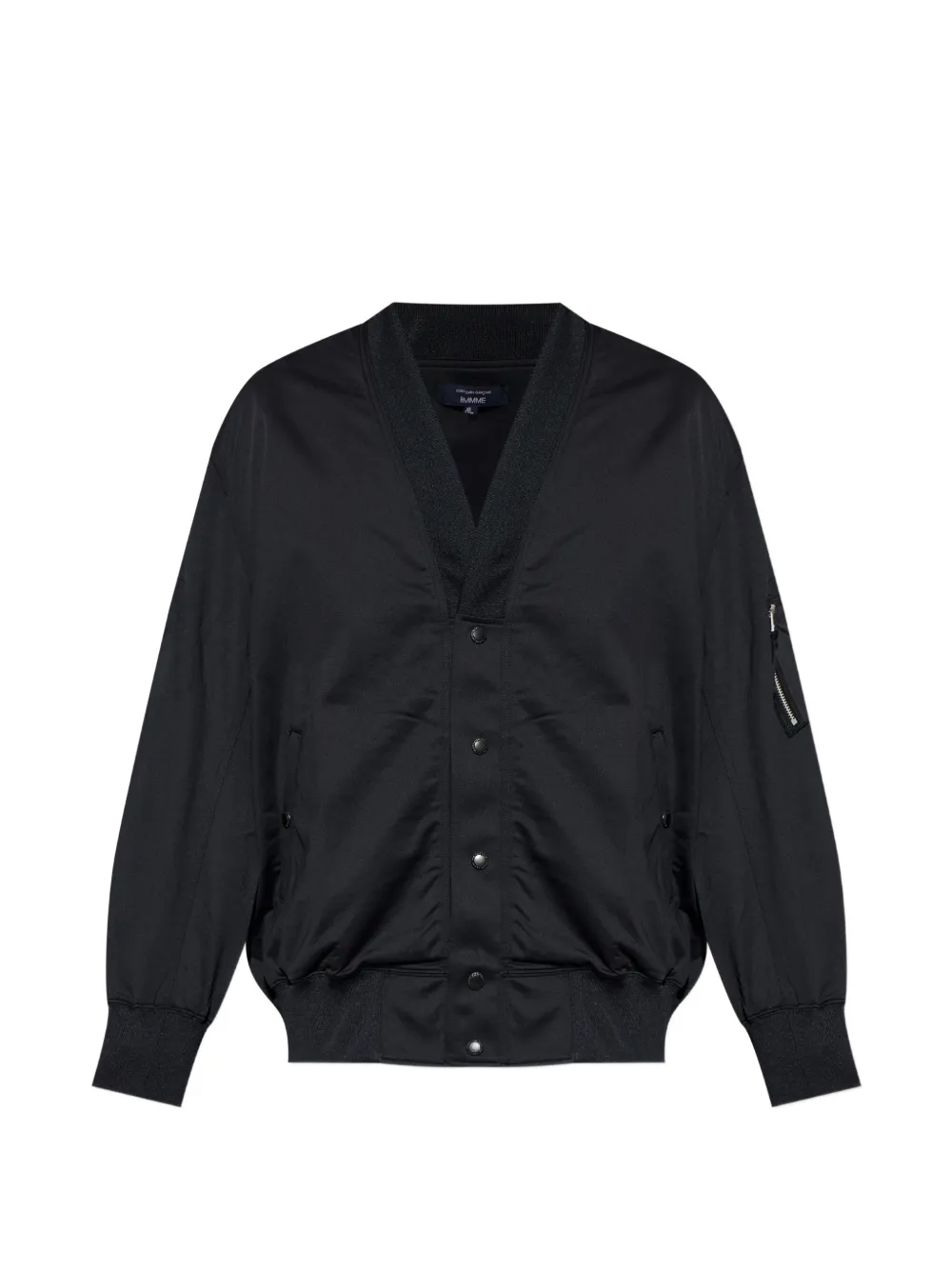 Comme des Garçons Homme Plus zip-pocket V-neck sweater - Nero