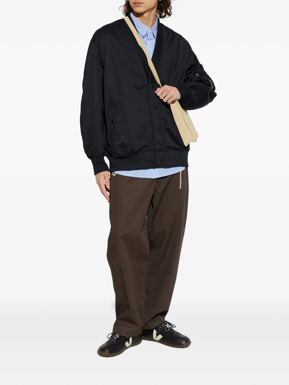  Comme Des Garçons Homme Plus Pull à Poche Zippée Et Col V - Noir 