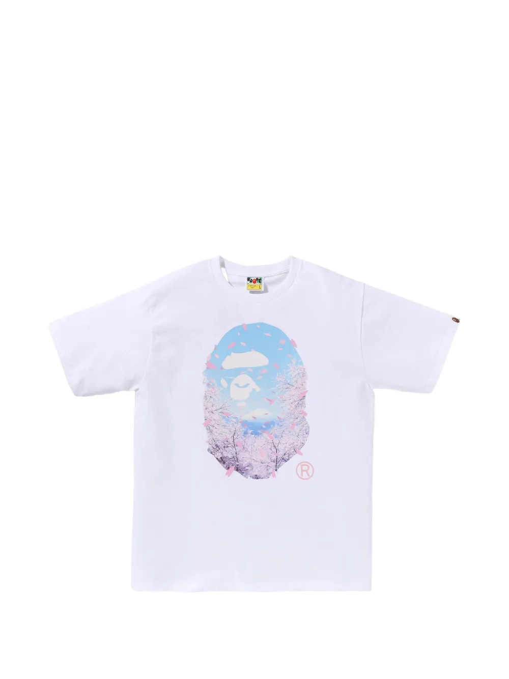 A BATHING APE® floral-print T-shirt - Bianco