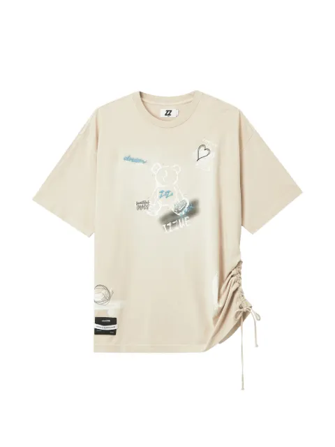 izzue ドローストリング グラフィック Tシャツ