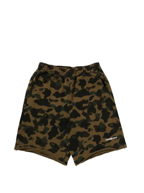 A BATHING APE® 1st Camo Heavy Washed relaxed-fit raw-edge cotton shorts