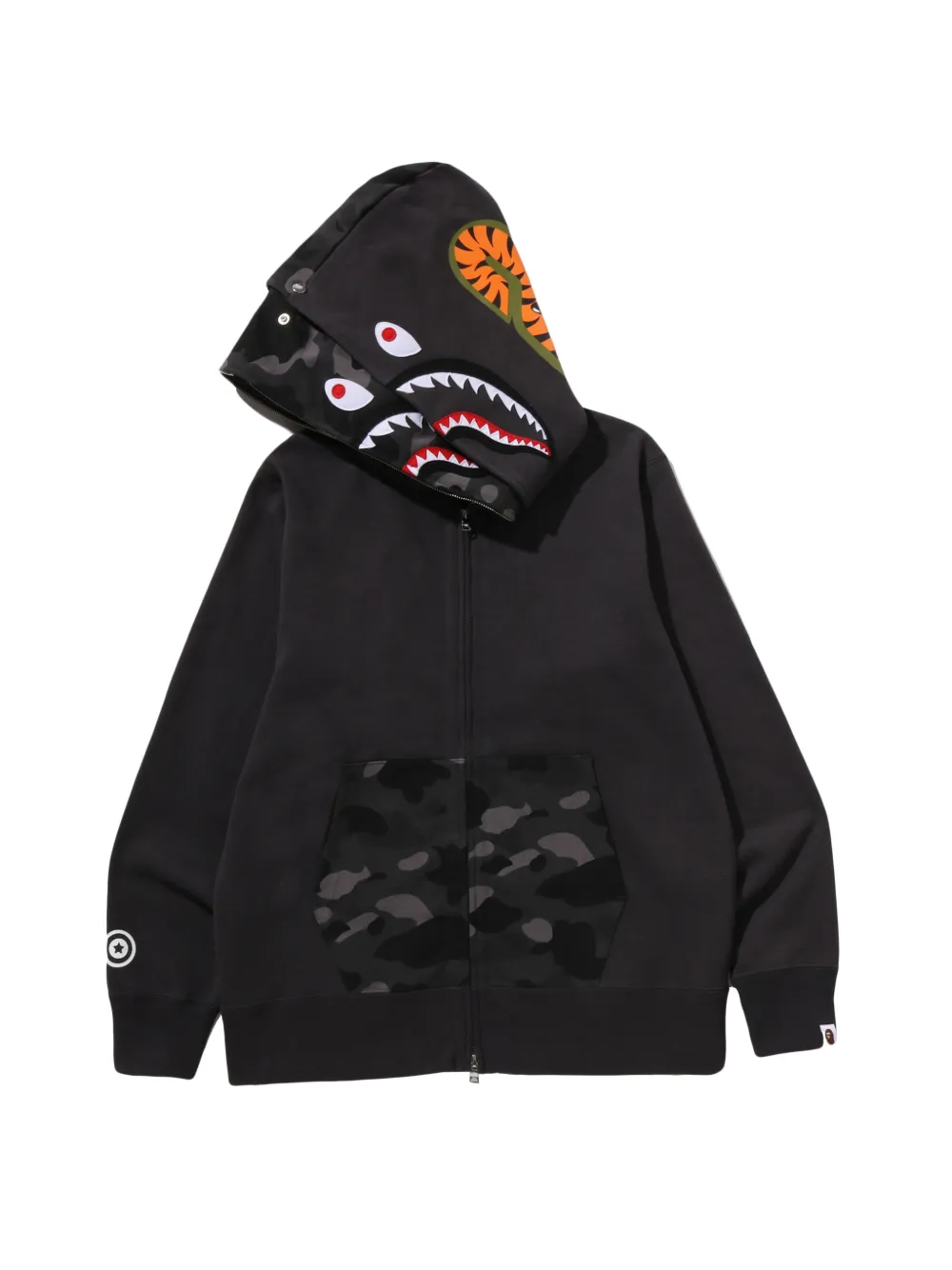 A BATHING APE Hoodie met rits Zwart