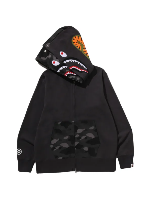 A BATHING APE® Colour Camo Shark フルジップパーカー | ブラック