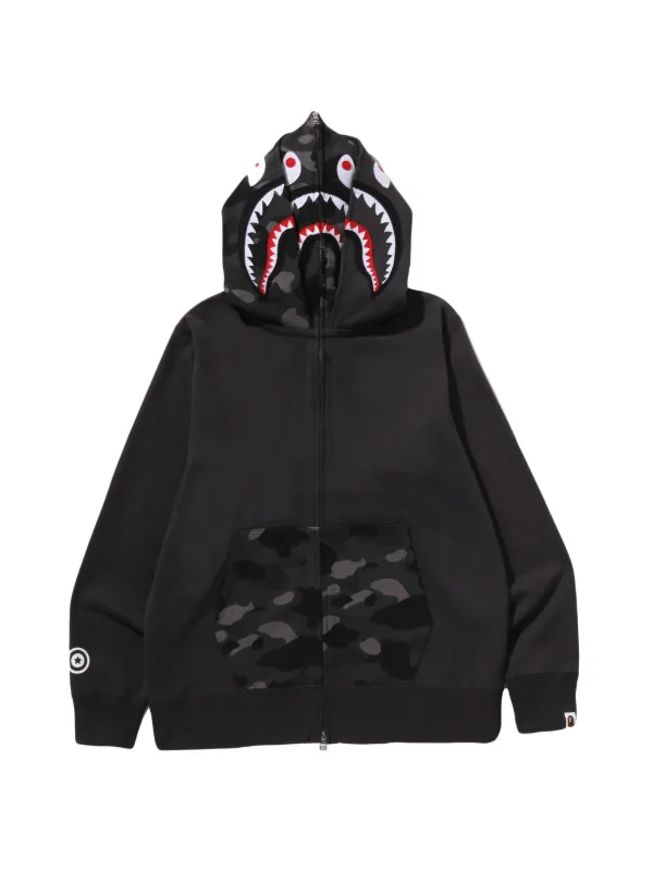 A BATHING APE® Colour Camo Shark フルジップパーカー | ブラック