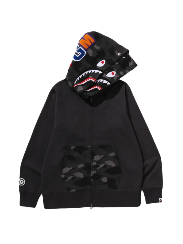 A BATHING APE® Colour Camo Shark フルジップパーカー | ブラック