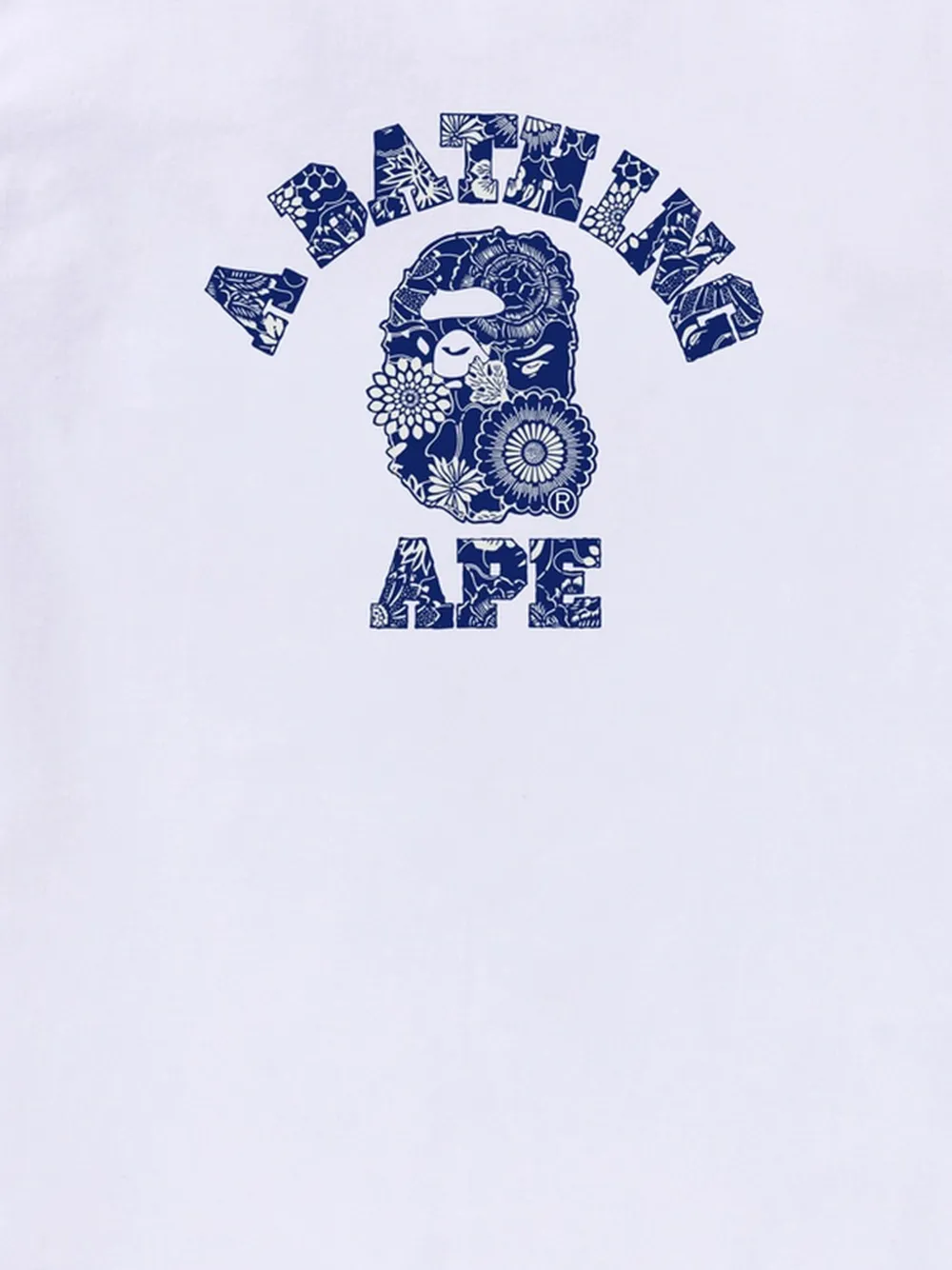 A BATHING APE T-shirt met grafische print Wit