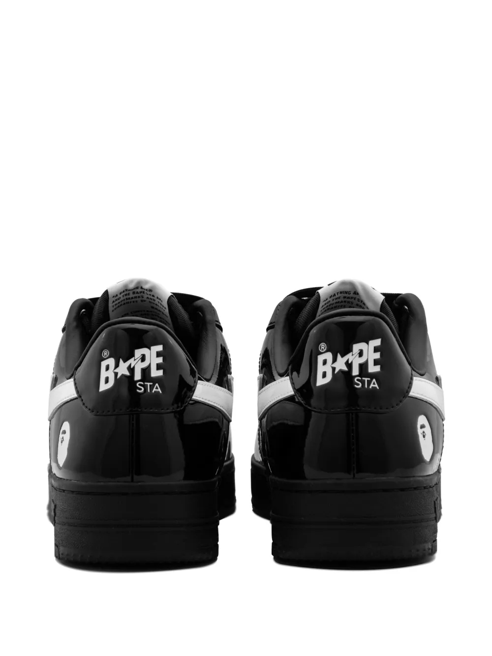 A BATHING APE Bape Sta #2 leather sneakers Zwart