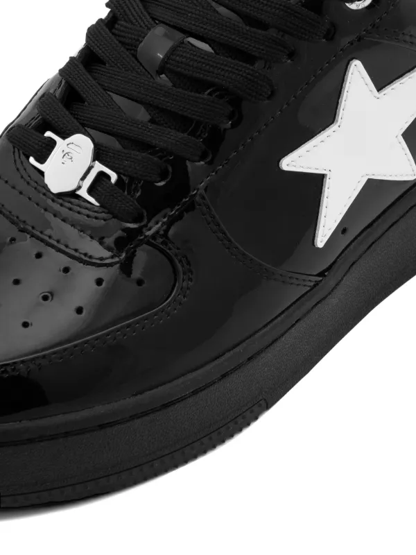 A BATHING APE® Bape Sta #2 Leather Sneakers | Black | FARFETCH CA
