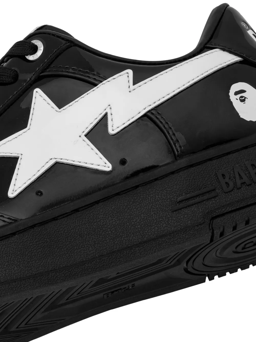 A BATHING APE Bape Sta #2 leather sneakers Zwart