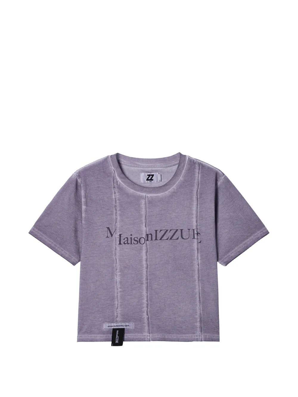 izzue panelled crew-neck T-shirt - Viola