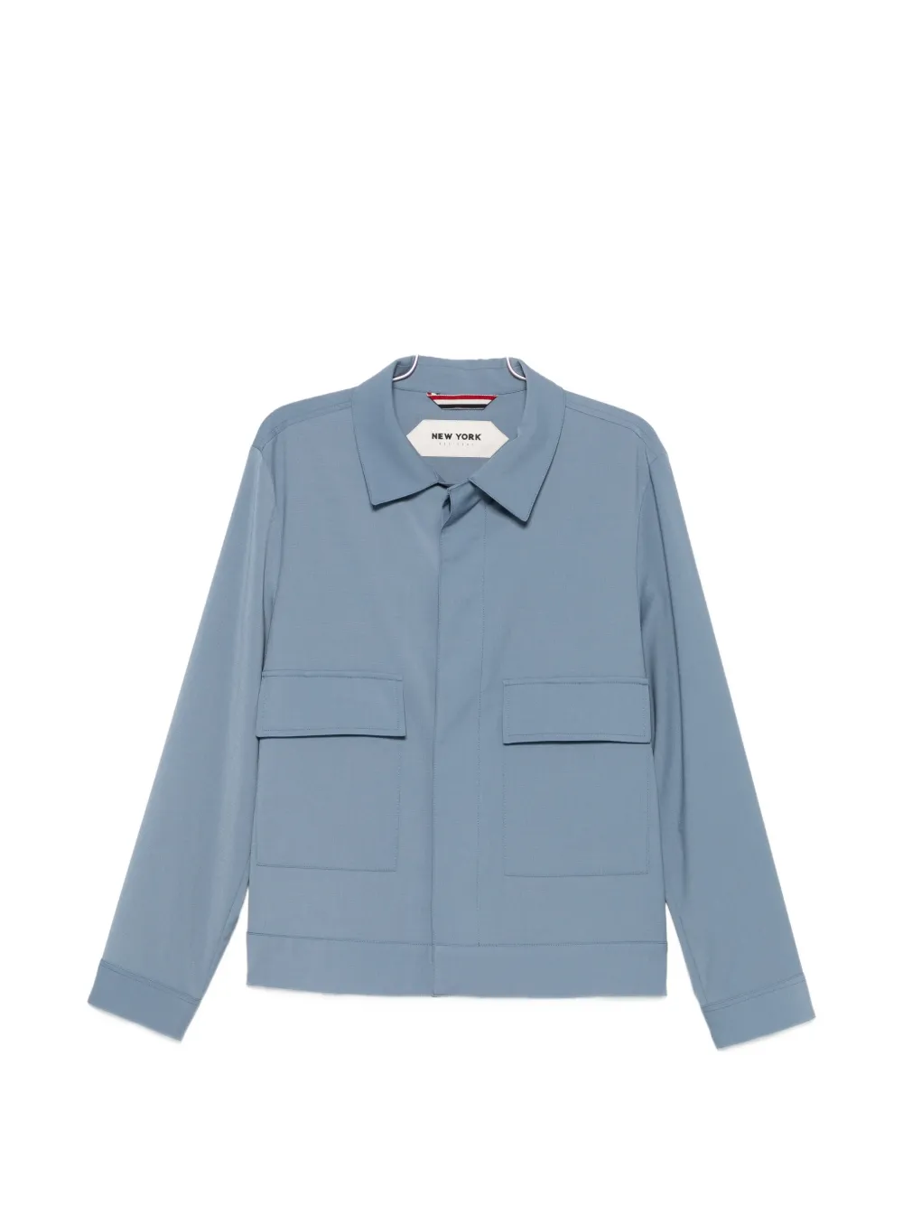 New York Resident flap-pocket shirt jacket - Blau