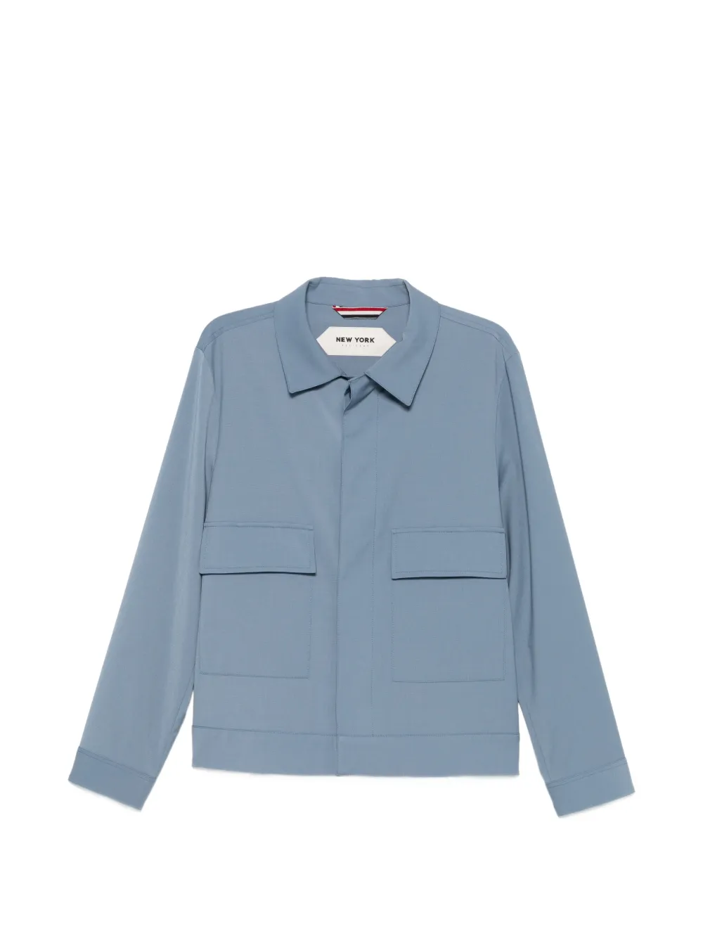 New York Resident flap-pocket shirt jacket - Blau