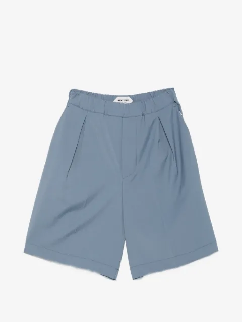 New York Resident pleated elasticated-waist shorts