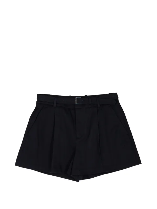 Frame Soho Pleated Shorts in Blue