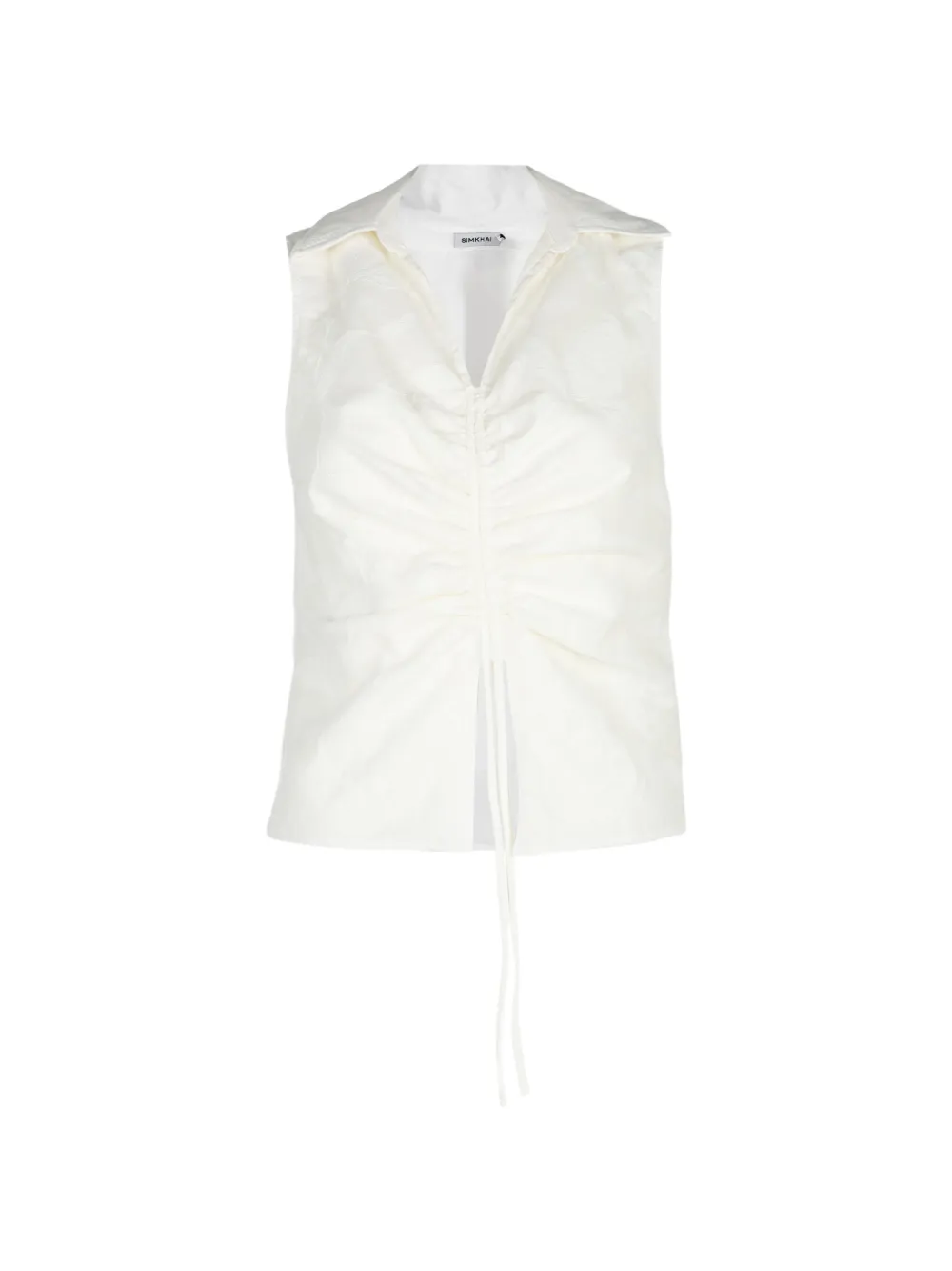 Simkhai Arabella ruched top - Bianco