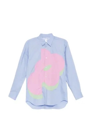Comme Des Garçons Shirt カラーブロック ジップシャツ | グリーン