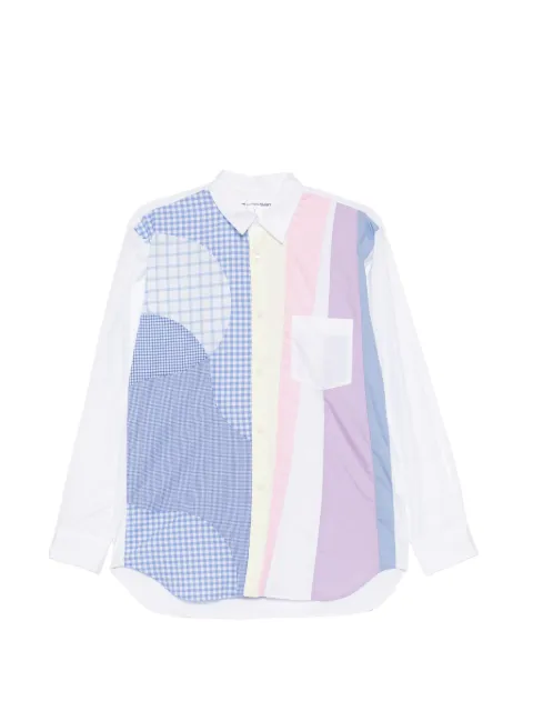 Comme Des Garçons Shirt patchwork gingham-print shirt