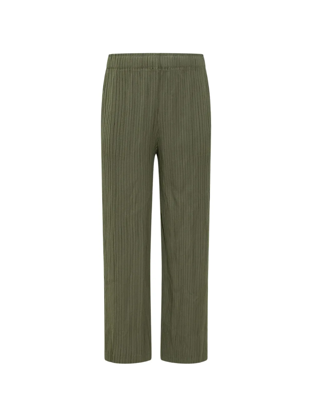 Gongdid Design plissé-effect striped trousers - Grün