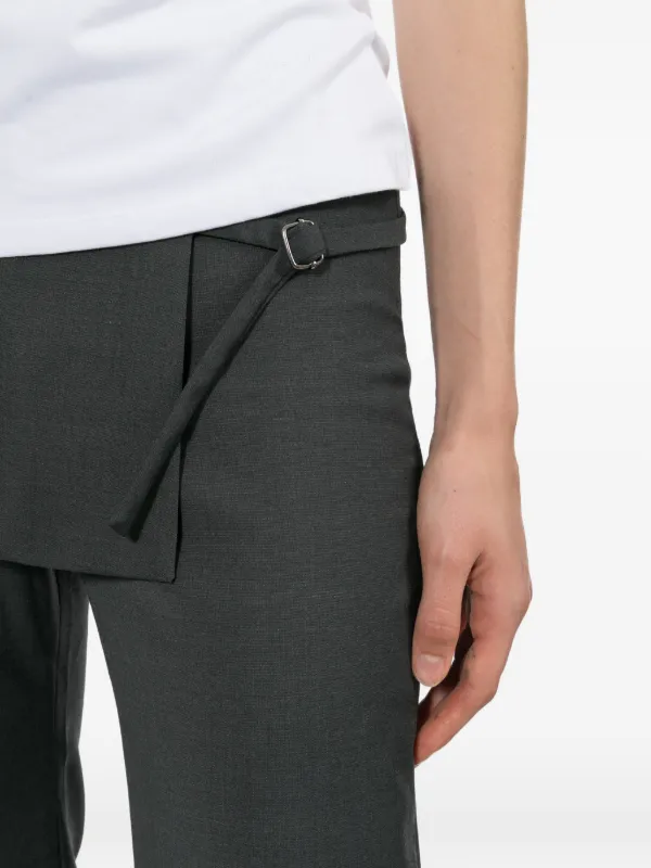Paloma Wool Archive wrap-panel straight-leg Trousers | Grey