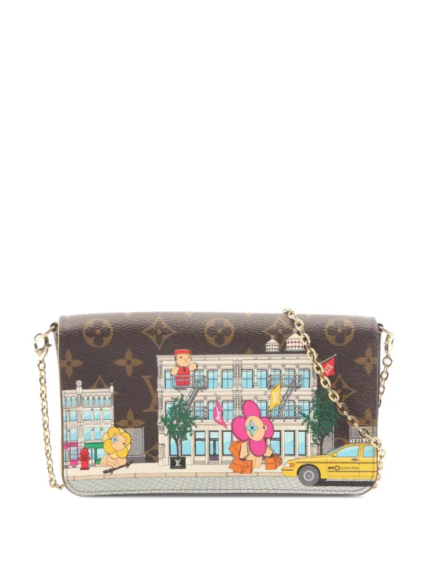 Louis Vuitton Pre-owned 2010-2025 Monogram Vivienne Holiday Pochette Felicie Crossbody Bag in Brown