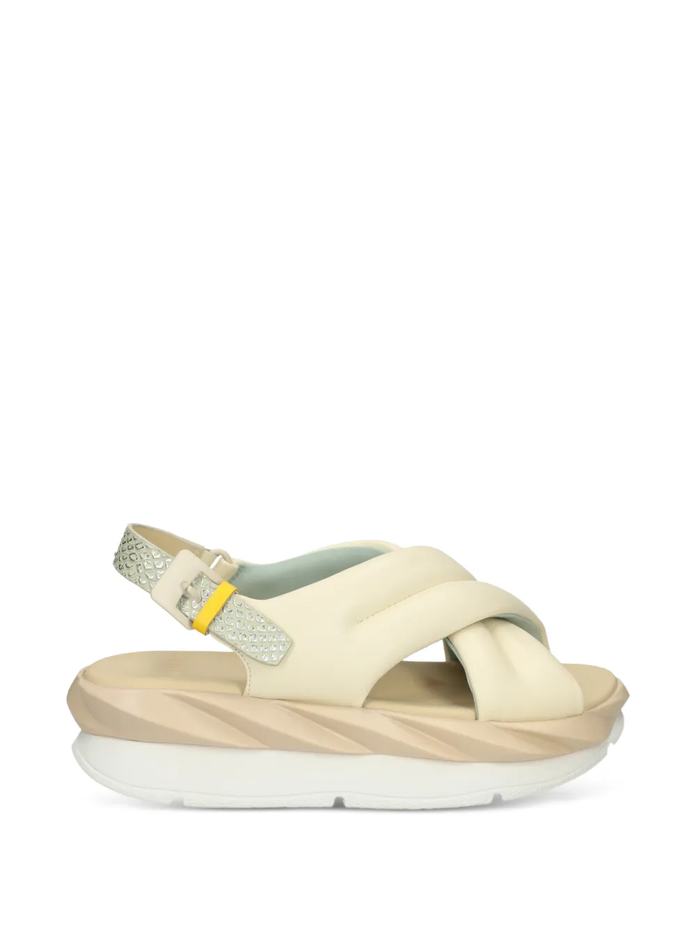 4ccccees Mellow Mana Criss-cross Sandals In Neutral