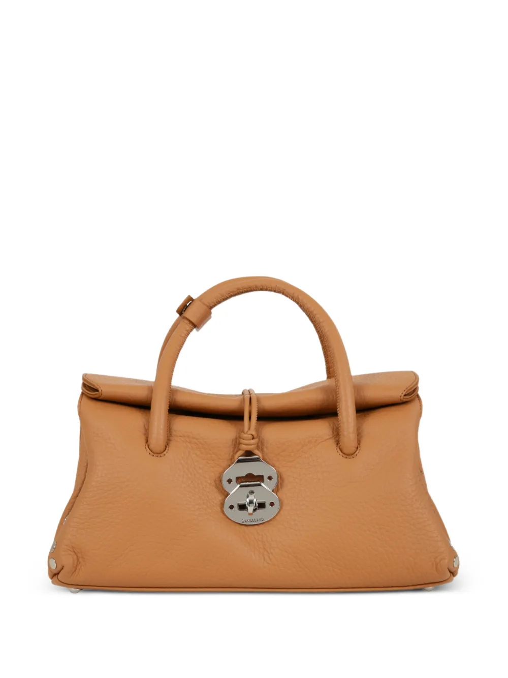 Zanellato small Dotta® roll-top leather satchel bag - Marrone