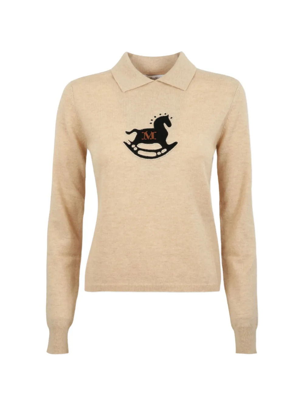 Max Mara Maglione con colletto - Toni neutri