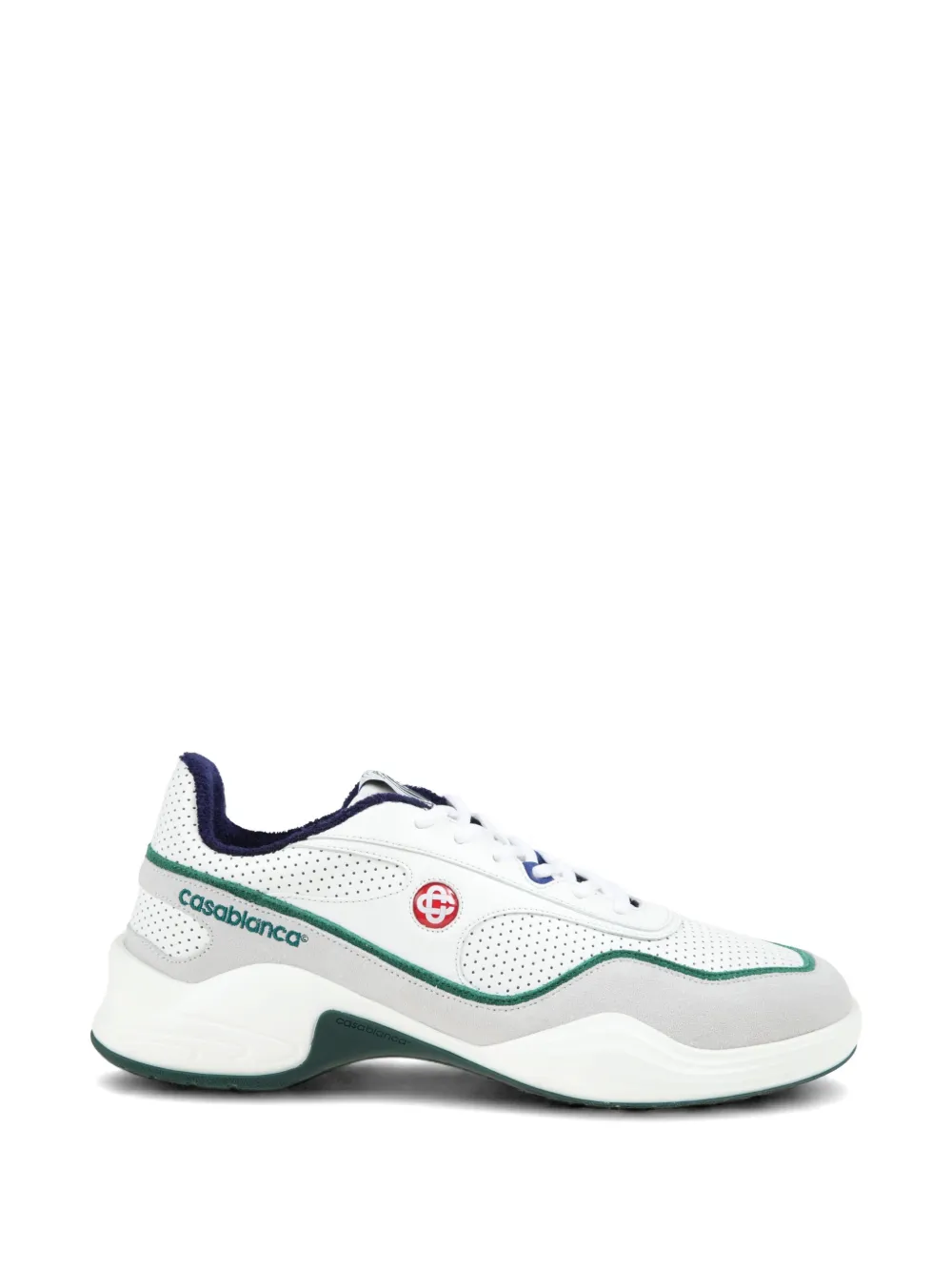 Casablanca Court Championship lace-up leather sneakers - Weiß