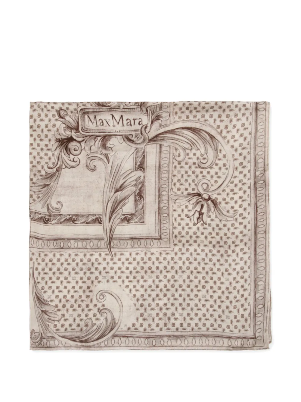 Max Mara printed twill scarf - Neutrals