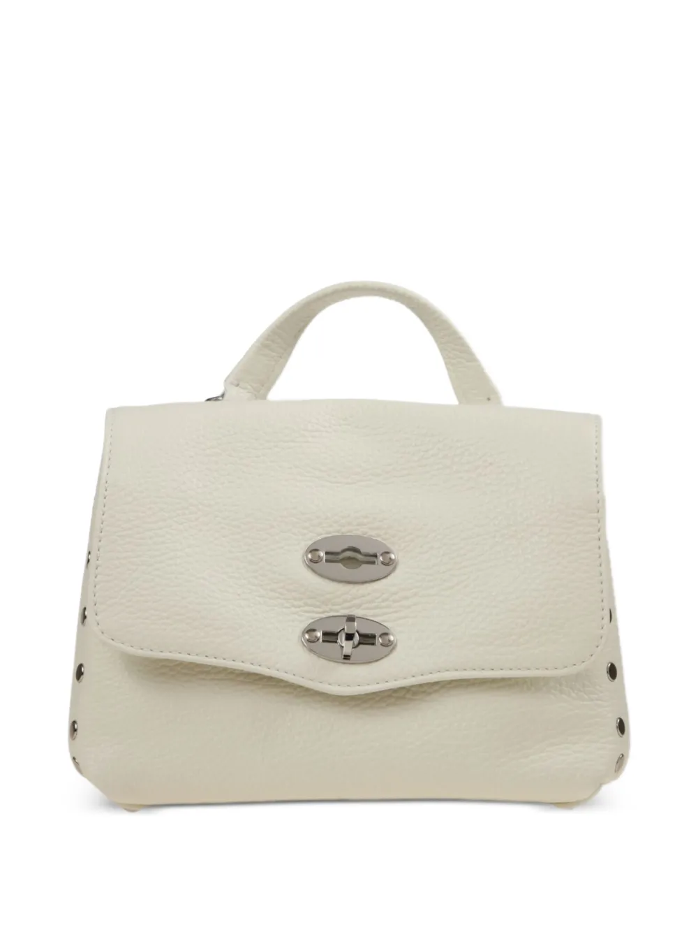 Zanellato Borsa tote Postina in pelle con rivetti - Toni neutri