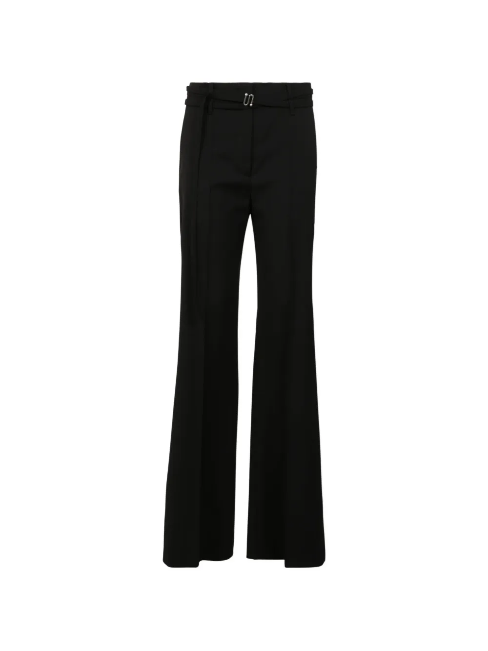 Sportmax Pantaloni svasati con cintura - Nero