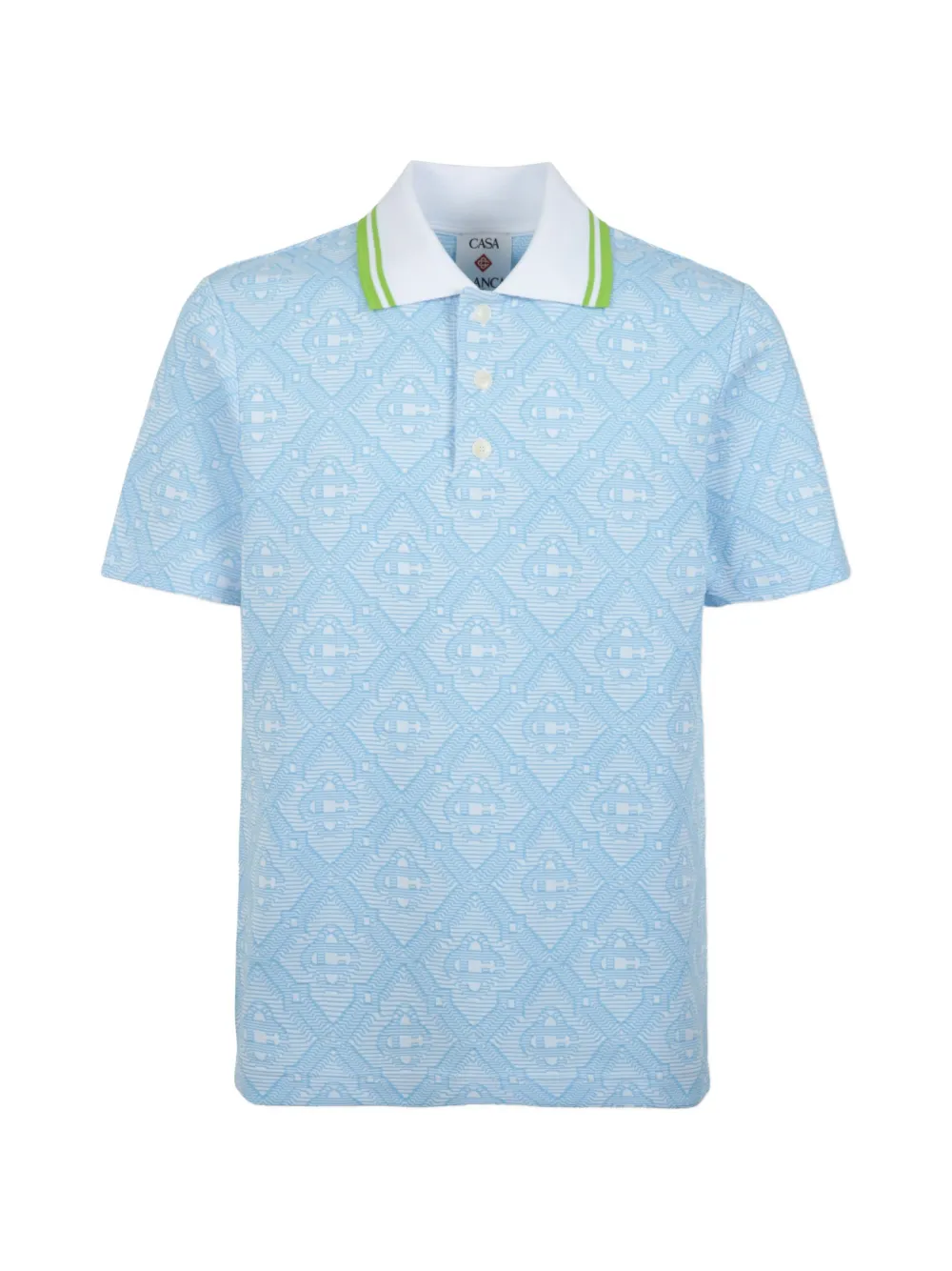 Casablanca Polo jacquard a maniche corte - Blu