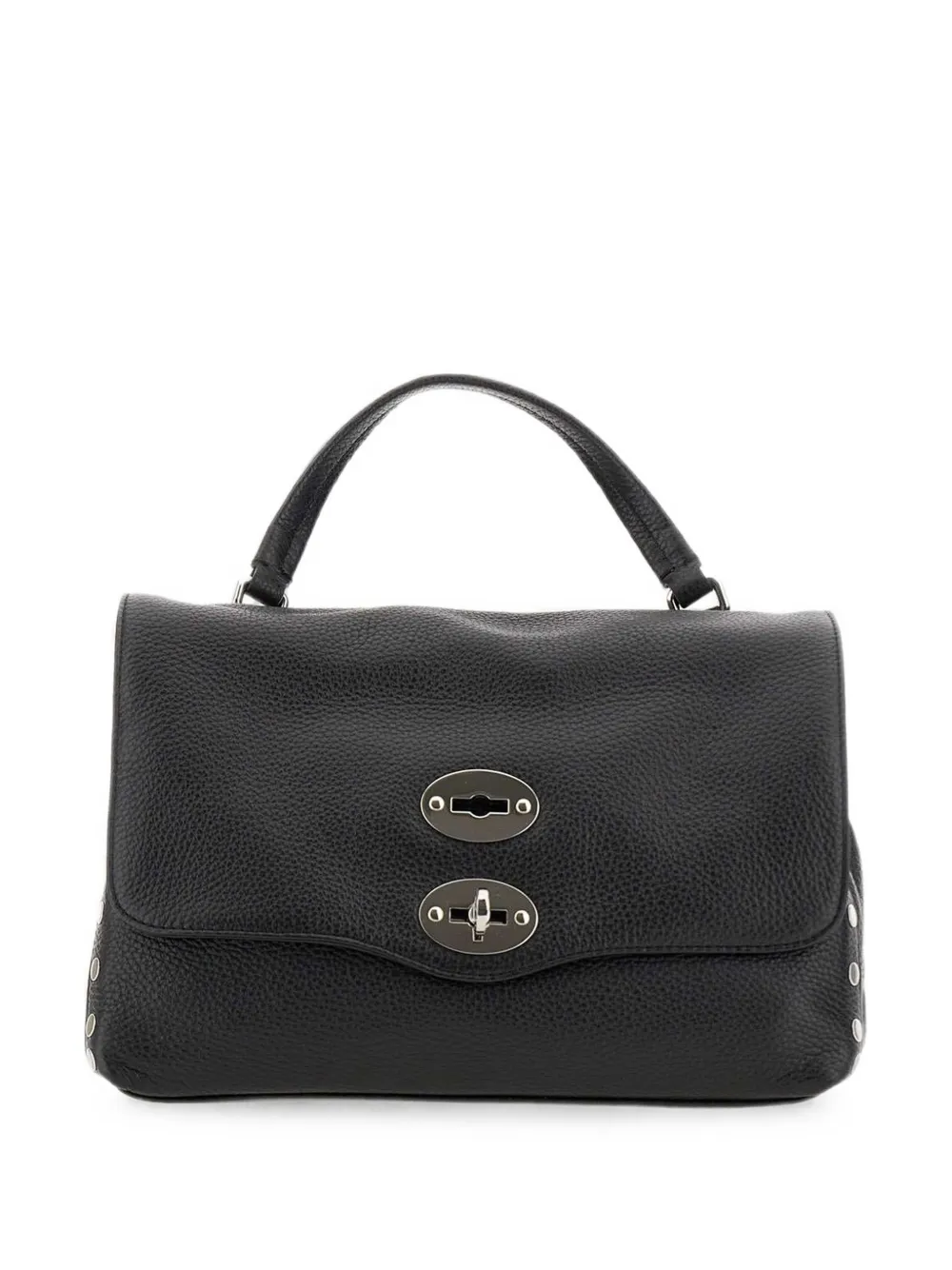 ZANELLATO 黒 ポスティーナ　シボ革　2wayレザー ショルダーバッグ Zanellato スタッズ レザーショルダーバッグ | ブラック | FARFETCH JP