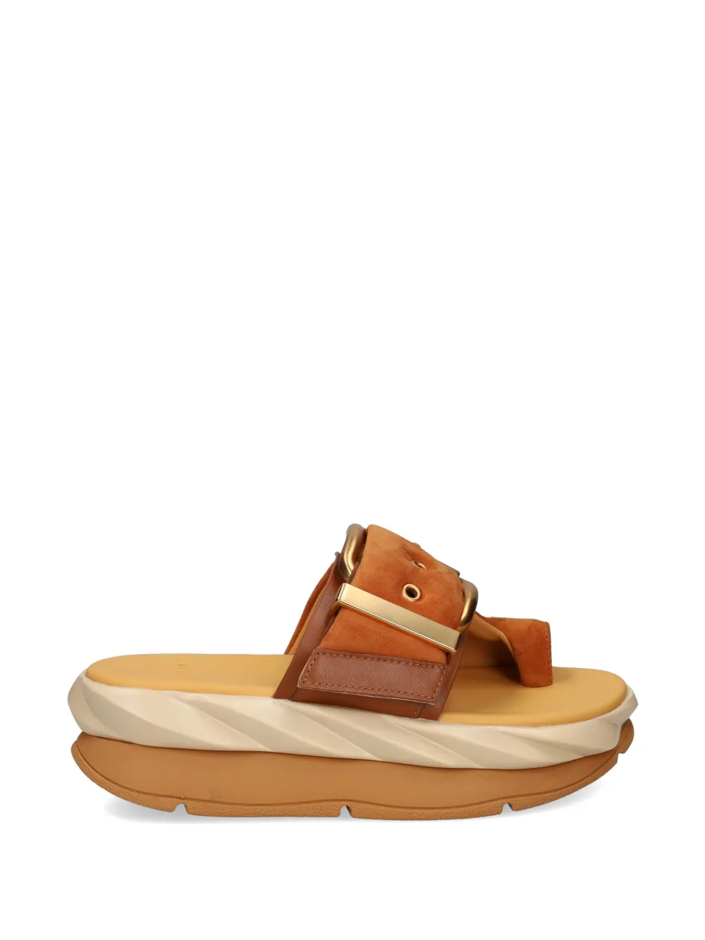 4CCCCEES Mellow Glow buckled leather sandals - Marrone