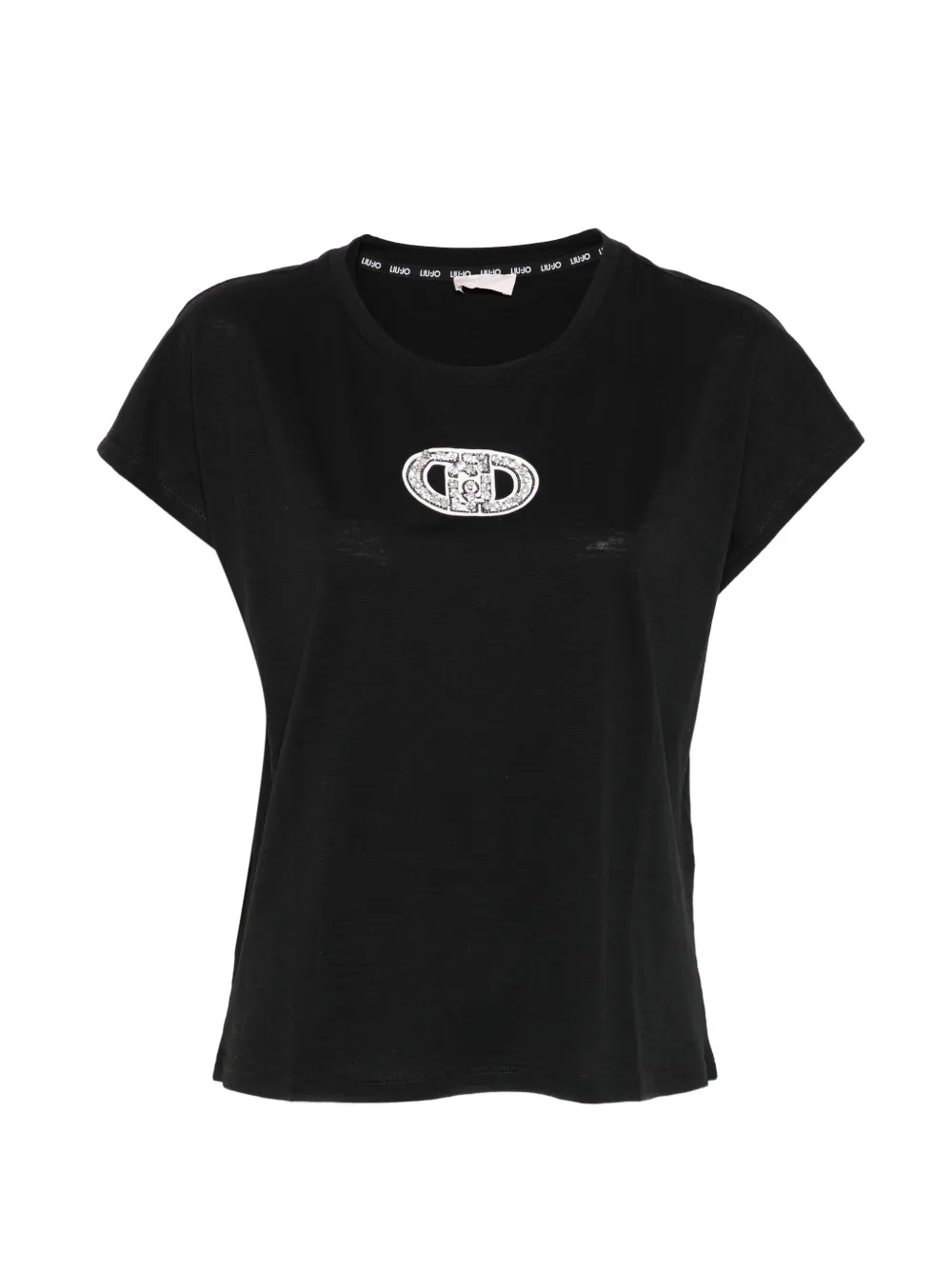 LIU JO embellished round-neck T-shirt - Schwarz