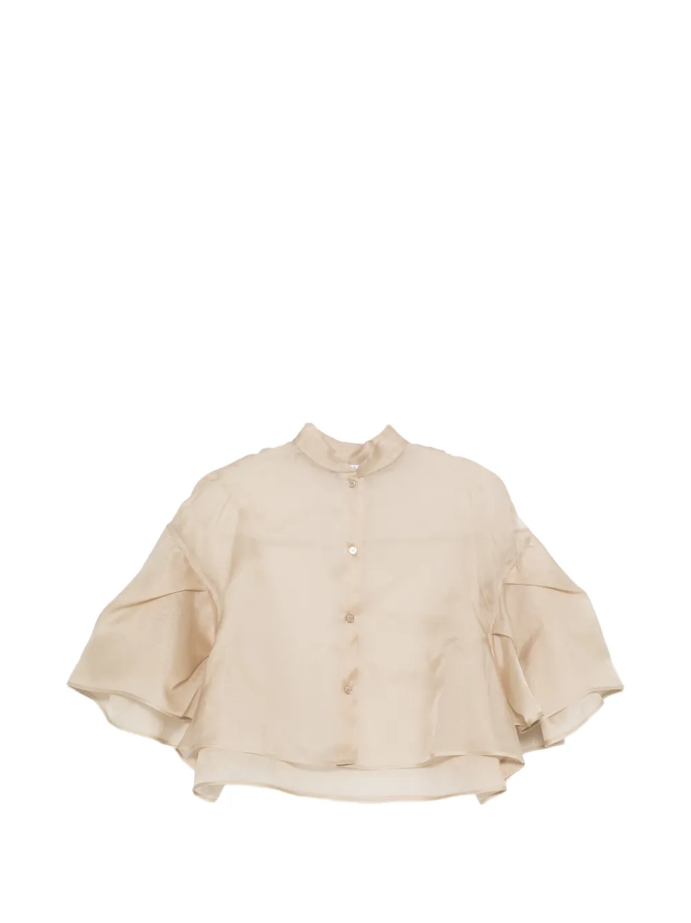 Max Mara ruffled layered shirt - Toni neutri
