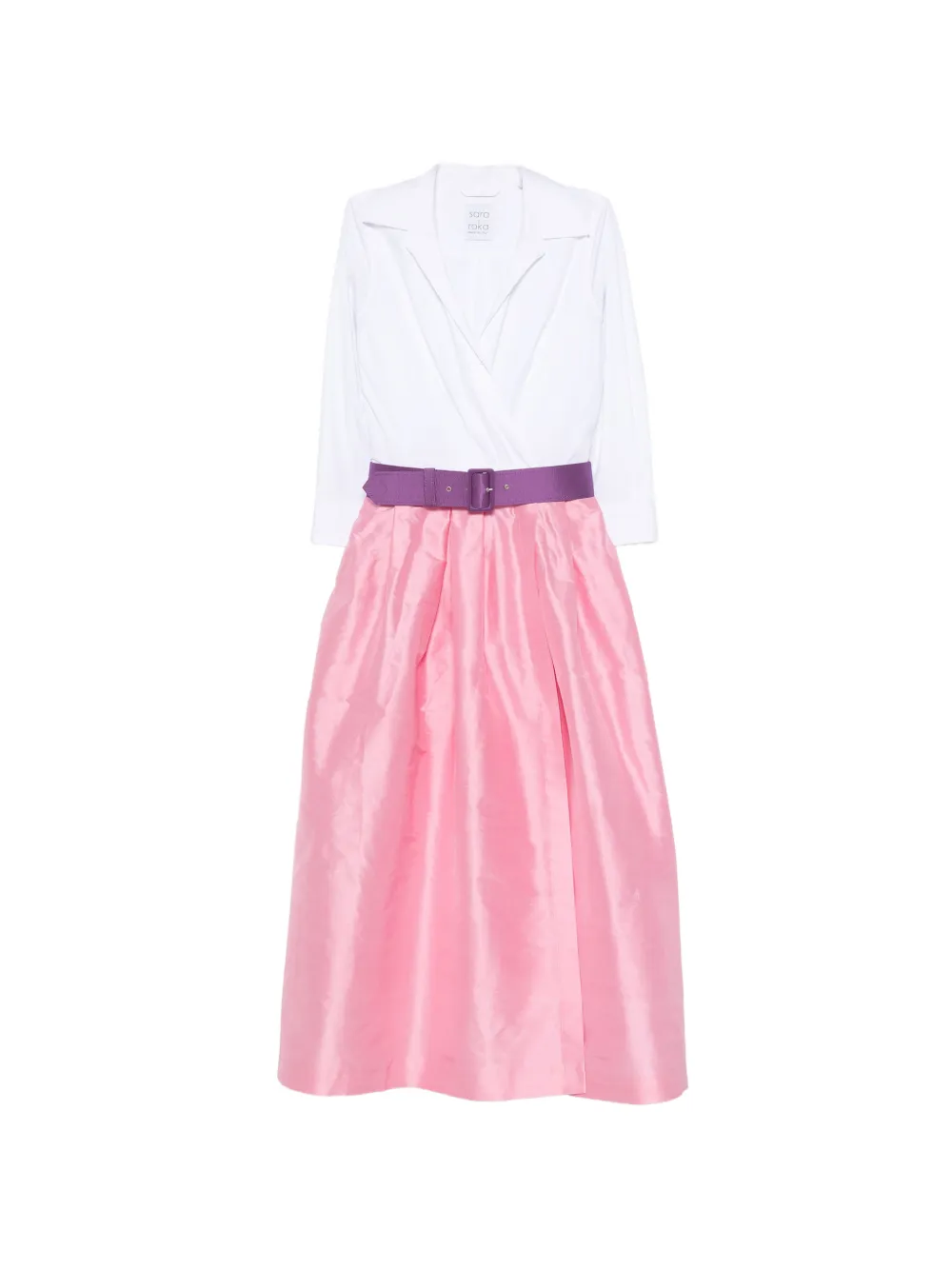 Sara Roka belted wrap-style dress - Rosa