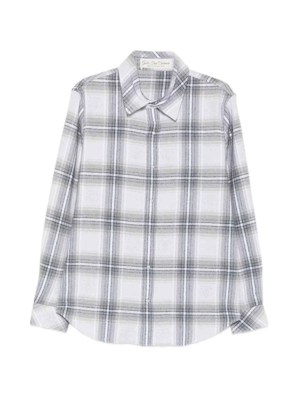 GOD'S TRUE CASHMERE tartan shirt - Grigio