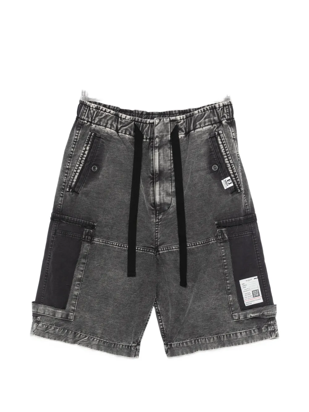 Maison MIHARA YASUHIRO logo-detail cargo shorts - Schwarz