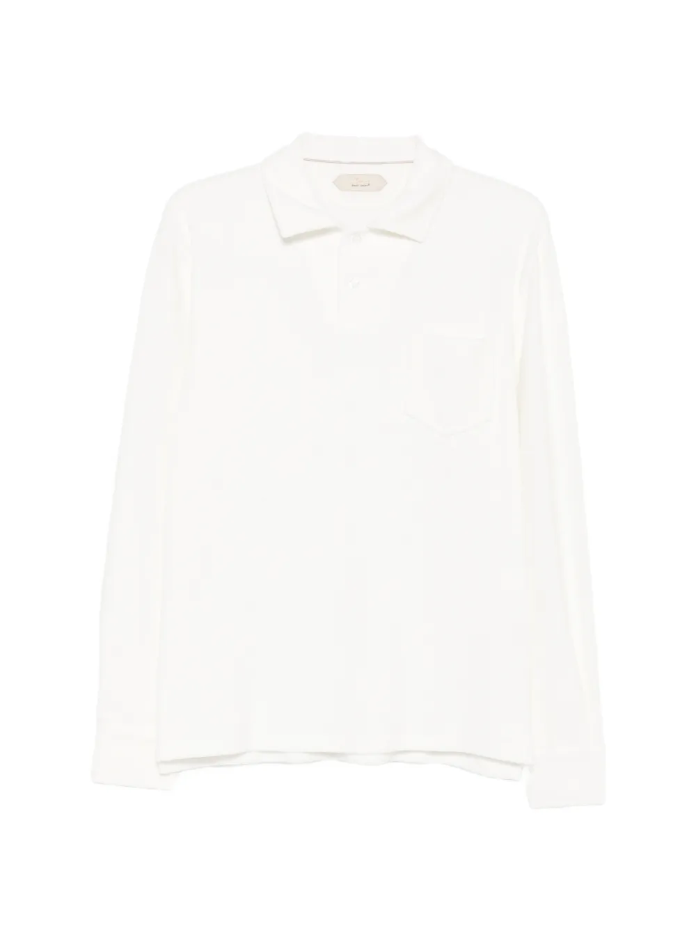 Aurélien Terry long-sleeve chest-pocket polo shirt - Bianco