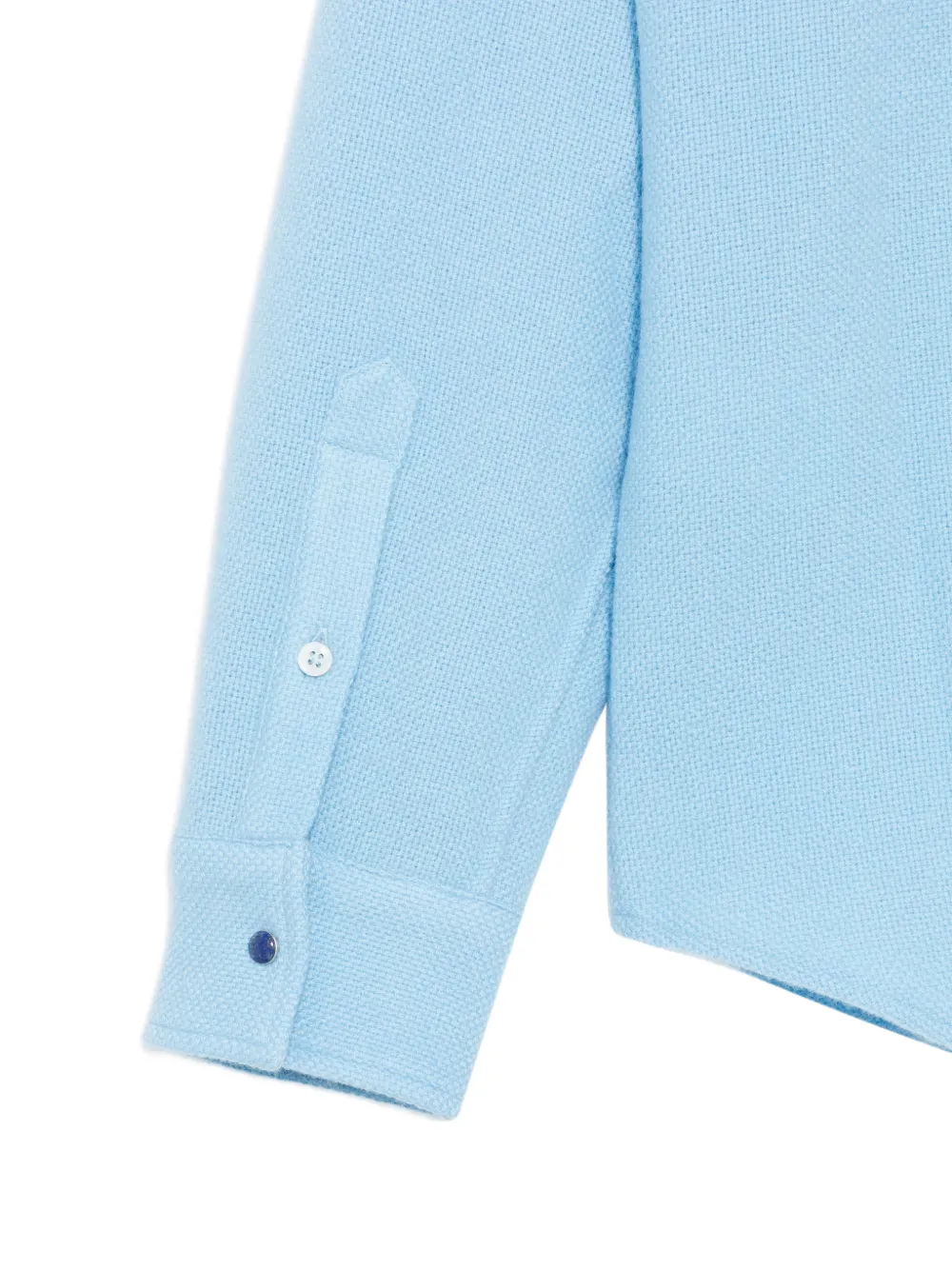GOD'S TRUE CASHMERE Kasjmier overhemd met klepzak Blauw