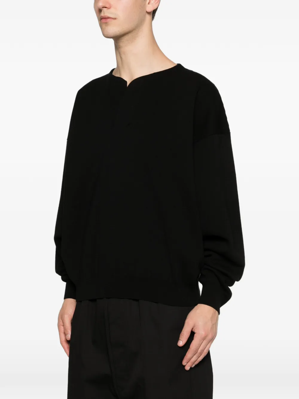Fear Of God Henley trui met lange mouwen Zwart